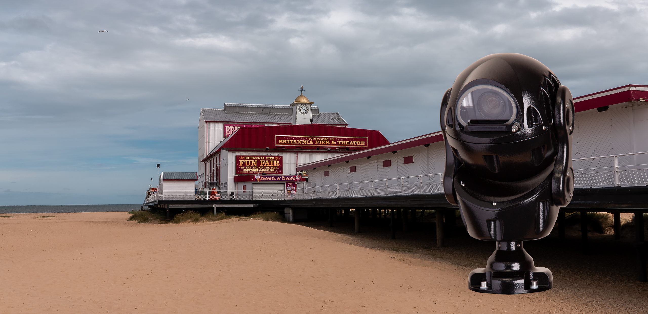 Synectics Security install Synergy and Redvision Rugged X2 COMBAT PTZ cameras into the coastal town of Great Yarmouth